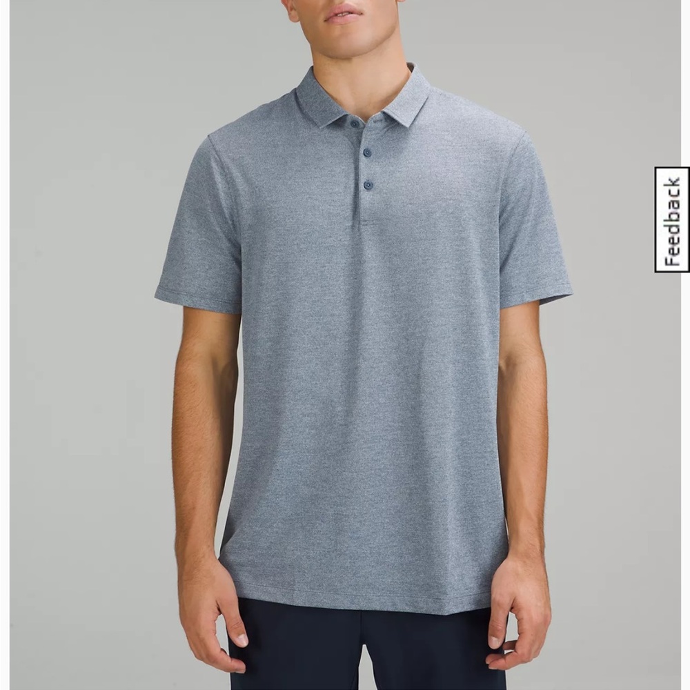 Lulu lemon Evolution Short-Sleeve Polo Shirt light blue